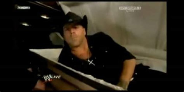 Shawn Michaels inside a casket