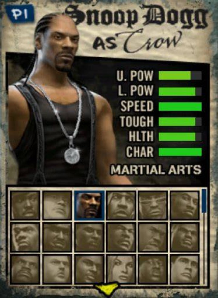 Snoop Dogg as Crow in Def Jam: Fight for NY