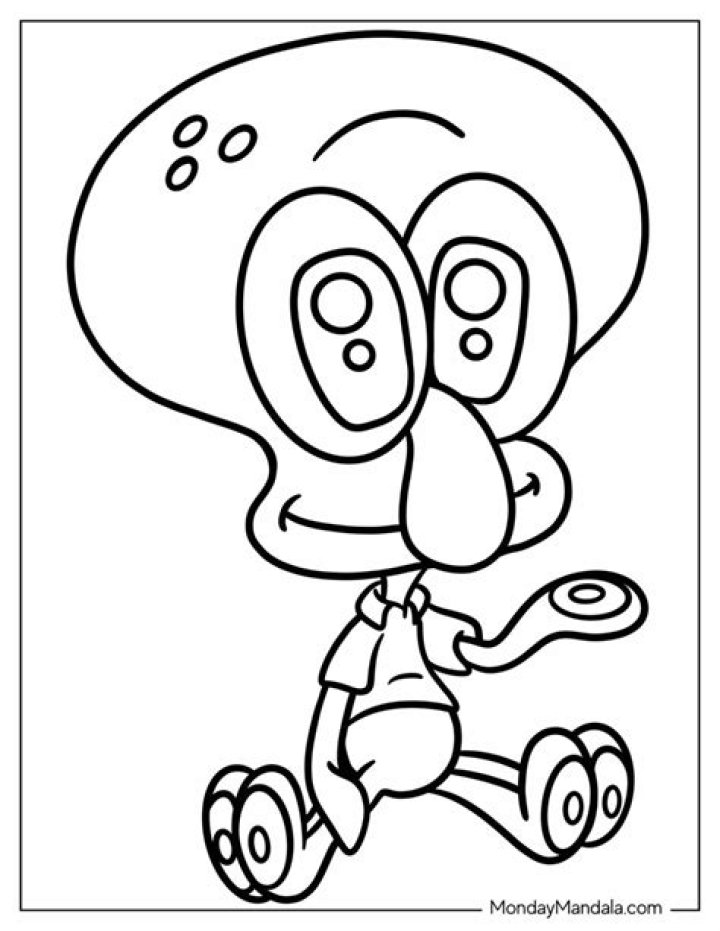 Squidward Funny Coloring Page Free Printable Coloring Pages for Kids