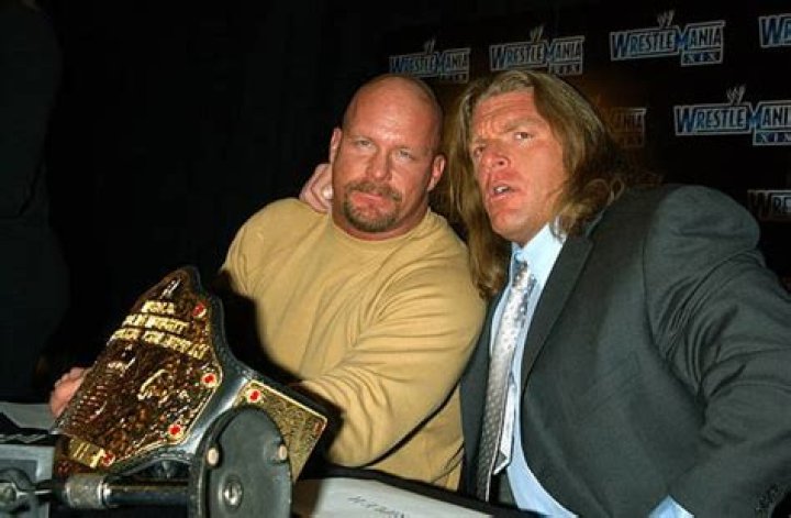 Steve Austin and Triple H tag team champions