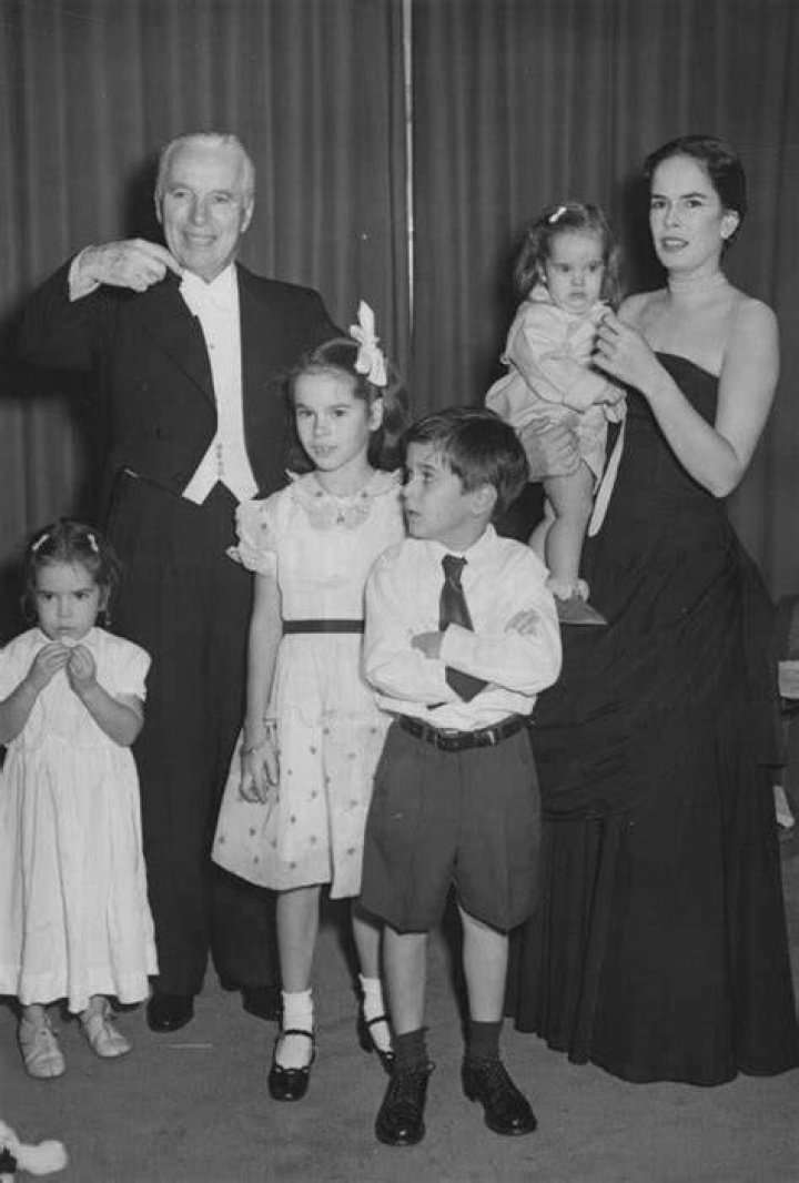 The Chaplin Family Charlie Chaplin with Michael, Geraldine, Victoria