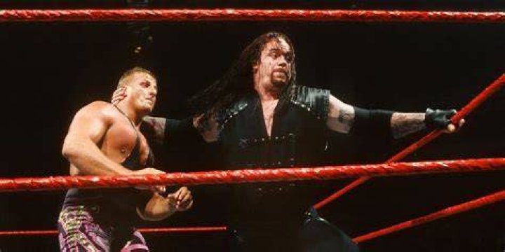 The Hart Foundation v Steve Austin, The Road Warriors, Ken Shamrock & Goldust Canadian Stampede Cropped