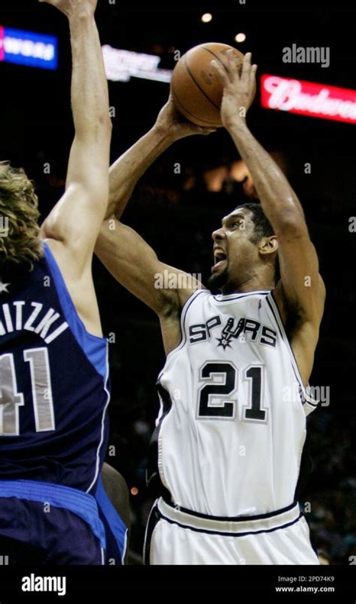 Tim Duncan Against A Defender