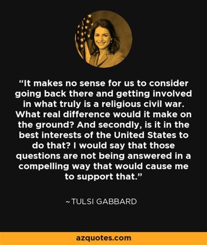 Tulsi Gabbard quote &ldquo;How can you say Saudi Arabia is a great partner