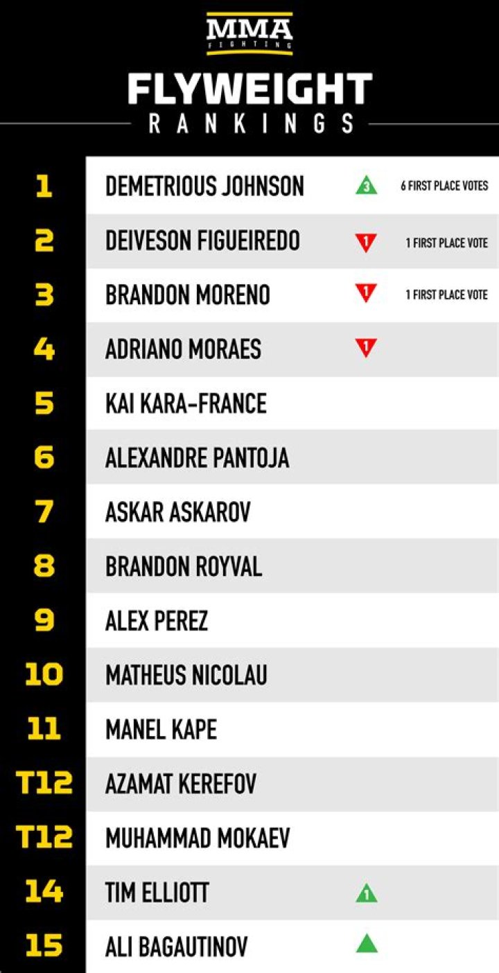 UFC Flyweight Rankings, Champion, Weight Division
